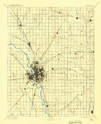 1894 Map of Wichita, KS, 1944 Print