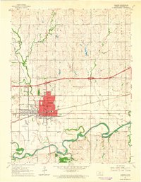 preview thumbnail of historical topo map of Abilene, KS in 1964