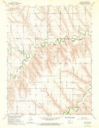 preview thumbnail of historical topo map of Rawlins County, KS in 1965