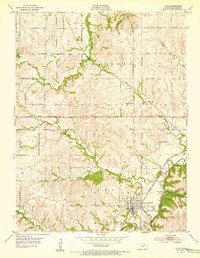 1954 Map of Alma, KS, 1955 Print