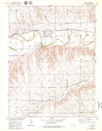 1953 Map of Alton, KS, 1979 Print