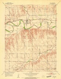 1953 Map of Alton, KS, 1954 Print