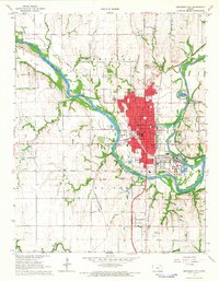 Download a high-resolution, GPS-compatible USGS topo map for Arkansas City, KS (1966 edition)