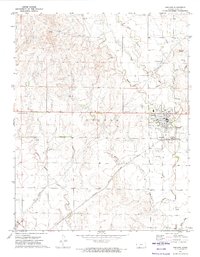 1972 Map of Ashland, KS, 1974 Print