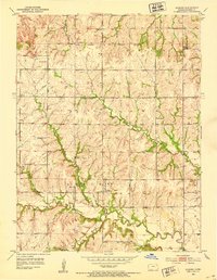 Download a high-resolution, GPS-compatible USGS topo map for Auburn, KS (1953 edition)