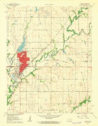 Download a high-resolution, GPS-compatible USGS topo map for Augusta, KS (1962 edition)