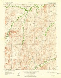 Download a high-resolution, GPS-compatible USGS topo map for Brookville SW, KS (1958 edition)