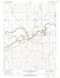 Download a high-resolution, GPS-compatible USGS topo map for Burdett, KS (1971 edition)