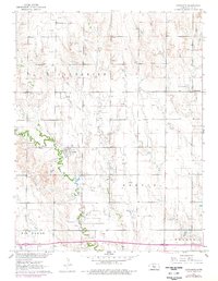 Download a high-resolution, GPS-compatible USGS topo map for Catharine, KS (1977 edition)
