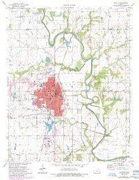 Download a high-resolution, GPS-compatible USGS topo map for Chanute, KS (1984 edition)
