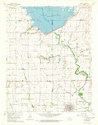 preview thumbnail of historical topo map of Cheney, KS in 1964