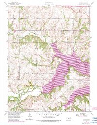Download a high-resolution, GPS-compatible USGS topo map for Clinton, KS (1983 edition)