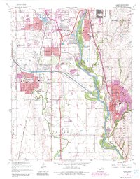 Download a high-resolution, GPS-compatible USGS topo map for Derby, KS (1983 edition)
