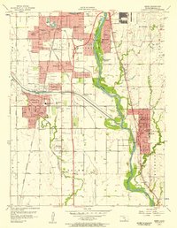 Download a high-resolution, GPS-compatible USGS topo map for Derby, KS (1957 edition)