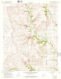Download a high-resolution, GPS-compatible USGS topo map for Dexter NE, KS (1979 edition)