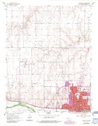 preview thumbnail of historical topo map of Dodge City, KS in 1968