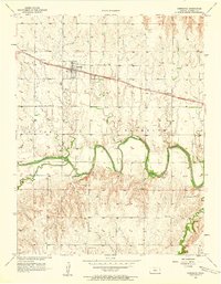 Download a high-resolution, GPS-compatible USGS topo map for Dorrance, KS (1958 edition)