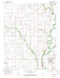 Download a high-resolution, GPS-compatible USGS topo map for Douglass, KS (1971 edition)