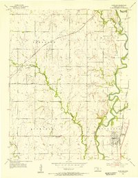 Download a high-resolution, GPS-compatible USGS topo map for Douglass, KS (1956 edition)