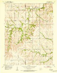 Download a high-resolution, GPS-compatible USGS topo map for Dover, KS (1953 edition)