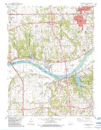 Download a high-resolution, GPS-compatible USGS topo map for Edwardsville, KS (1984 edition)