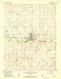 preview thumbnail of historical topo map of Ellis, KS in 1961