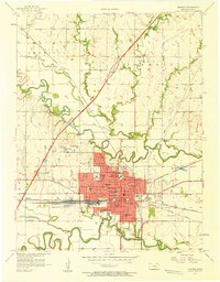 preview thumbnail of historical topo map of Emporia, KS in 1957