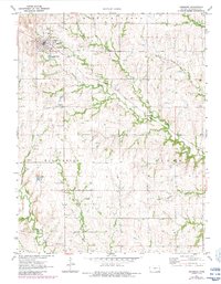 preview thumbnail of historical topo map of Eskridge, KS in 1971