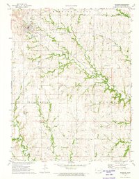 preview thumbnail of historical topo map of Eskridge, KS in 1971