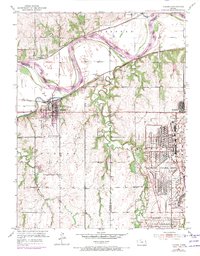 Download a high-resolution, GPS-compatible USGS topo map for Eudora, KS (1971 edition)