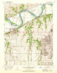 Download a high-resolution, GPS-compatible USGS topo map for Eudora, KS (1968 edition)