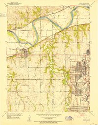 Download a high-resolution, GPS-compatible USGS topo map for Eudora, KS (1952 edition)