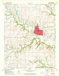 preview thumbnail of historical topo map of Eureka, KS in 1971