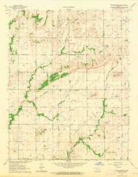Download a high-resolution, GPS-compatible USGS topo map for Five Mounds, KS (1964 edition)