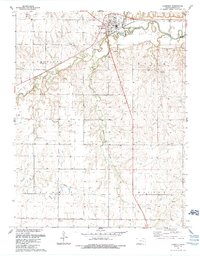 Download a high-resolution, GPS-compatible USGS topo map for Florence, KS (1990 edition)