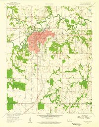 preview thumbnail of historical topo map of Fort Scott, KS in 1958