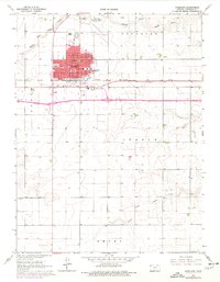 1966 Map of Goodland, KS, 1977 Print