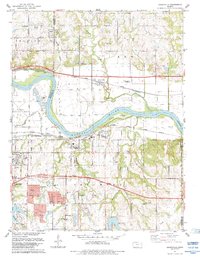 Download a high-resolution, GPS-compatible USGS topo map for Grantville, KS (1984 edition)