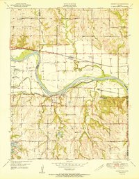 Download a high-resolution, GPS-compatible USGS topo map for Grantville, KS (1951 edition)