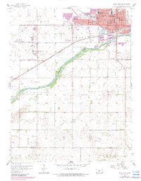 Download a high-resolution, GPS-compatible USGS topo map for Great Bend, KS (1983 edition)