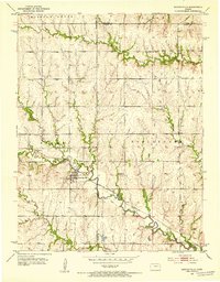 Download a high-resolution, GPS-compatible USGS topo map for Harveyville, KS (1953 edition)
