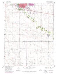 Download a high-resolution, GPS-compatible USGS topo map for Hays South, KS (1977 edition)