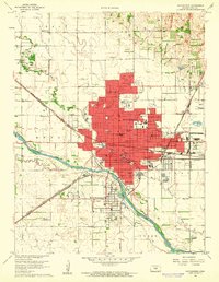 preview thumbnail of historical topo map of Hutchinson, Reno County, KS in 1960