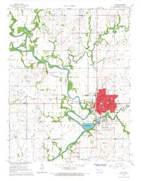 Download a high-resolution, GPS-compatible USGS topo map for Iola, KS (1967 edition)