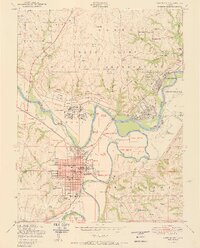 preview thumbnail of historical topo map of Junction City, KS in 1950