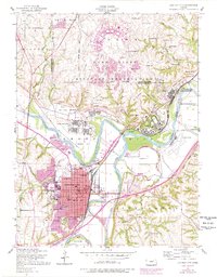 preview thumbnail of historical topo map of Junction City, KS in 1955