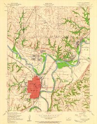 Download a high-resolution, GPS-compatible USGS topo map for Junction City, KS (1958 edition)
