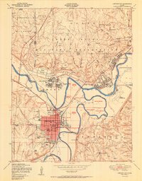 preview thumbnail of historical topo map of Junction City, KS in 1950