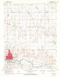 preview thumbnail of historical topo map of Kingman, KS in 1967