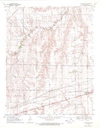 Download a high-resolution, GPS-compatible USGS topo map for Kingsdown, KS (1971 edition)